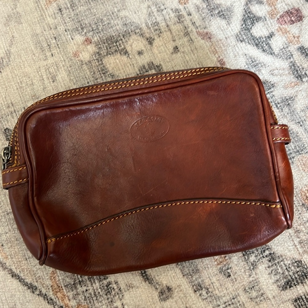 Alessia Leather Pouch Cosmetic Bag